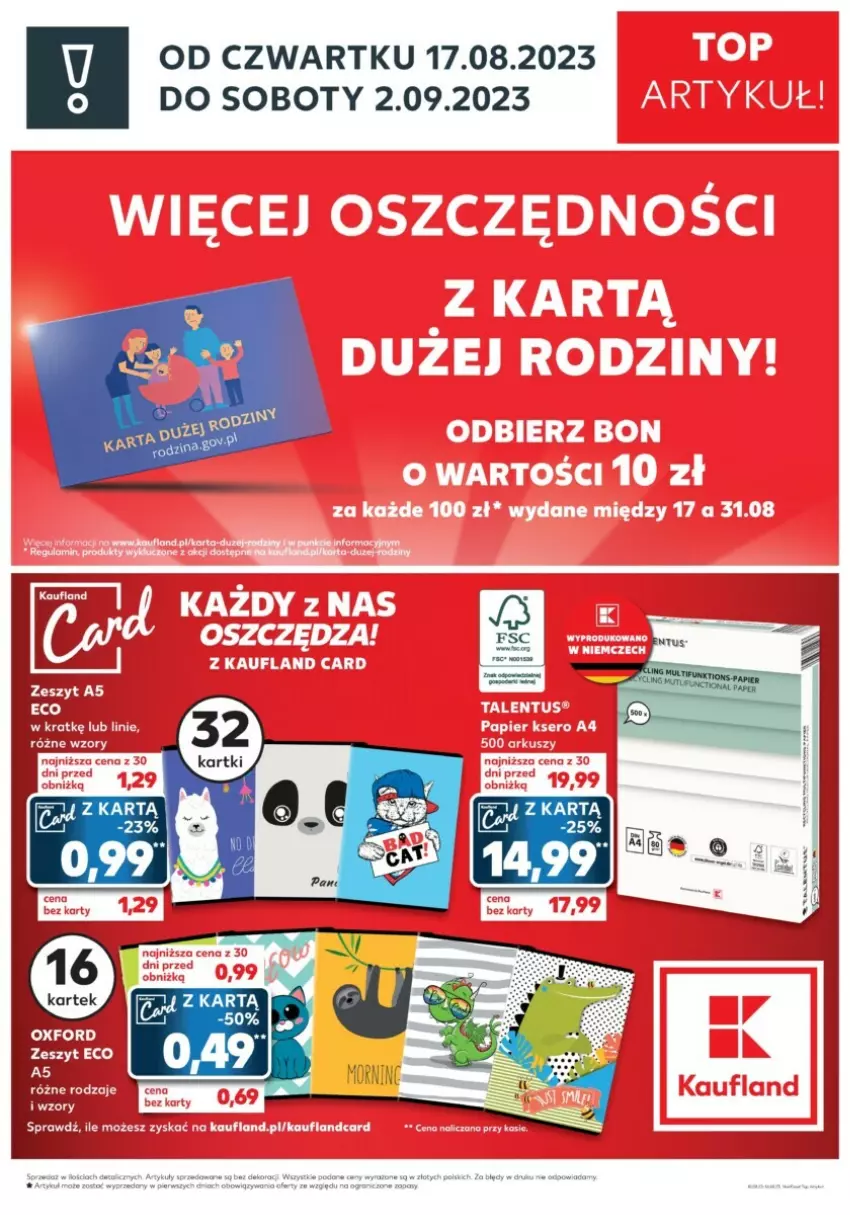 Gazetka promocyjna Kaufland - ważna 17.08 do 02.09.2023 - strona 1