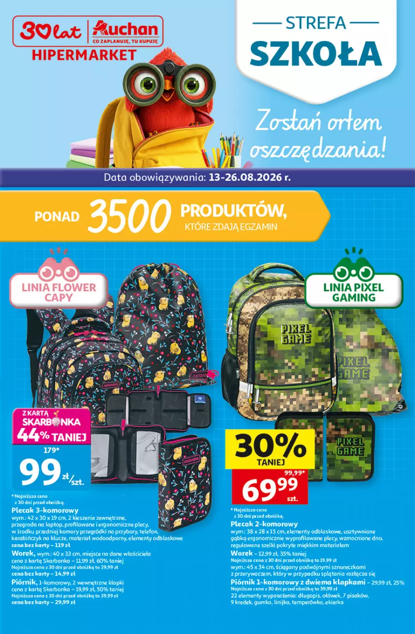 Gazetka promocyjna Auchan - Gazetka Szkoła Hipermarket Auchan - ważna 13.08 do 26.08.2026 - strona 1 - produkty: Fa