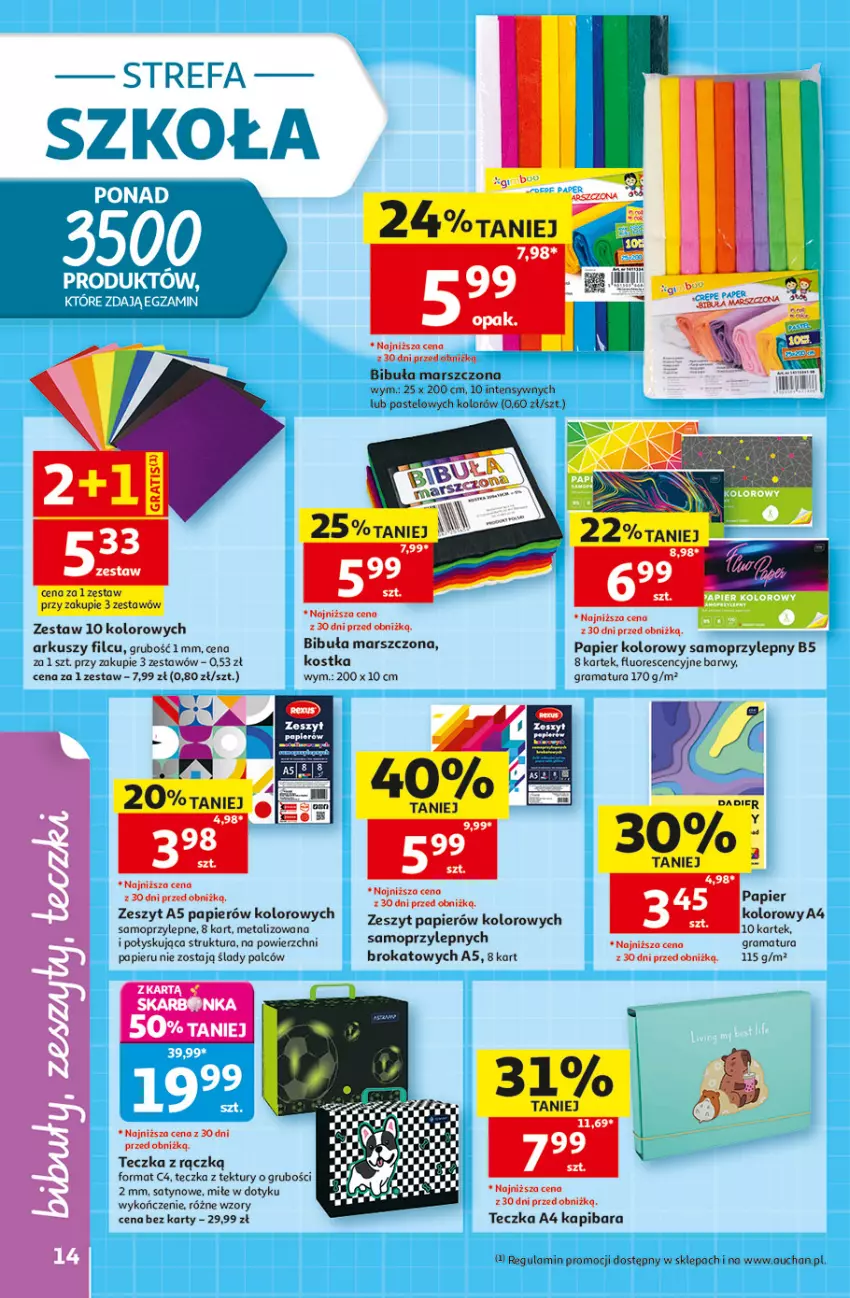 Gazetka promocyjna Auchan - Gazetka Szkoła Hipermarket Auchan - ważna 13.08 do 26.08.2026 - strona 14 - produkty: Fa, Gra, Mars, Mop, Papier, Rama