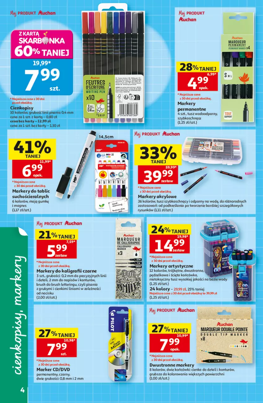 Gazetka promocyjna Auchan - Gazetka Szkoła Hipermarket Auchan - ważna 13.08 do 26.08.2026 - strona 4 - produkty: Gra, Marker, Por, Sok, Tusz