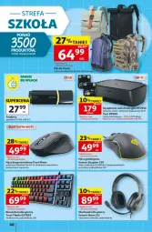 Gazetka promocyjna Auchan - Gazetka Szkoła Hipermarket Auchan - Gazetka - ważna od 26.08 do 26.08.2026 - strona 46 - produkty: Top, Gra, Acer, Pendrive, Rust, Słuchawki, Klawiatura, Mikrofon, Tusz, Plecak, Skaner, Mysz bezprzewodowa, Urządzenie wielofunkcyjne, Mysz, Drukarka, Akumulator, HP, Fa