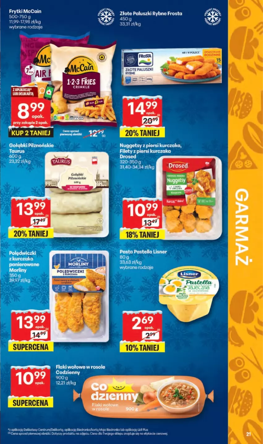 Gazetka promocyjna Delikatesy Centrum - Franczyza DC50 Czwartek - ważna 11.12 do 17.12.2025 - strona 21 - produkty: Dron, Frosta, Frytki, Koc, McCain, Paluszki rybne, Rum