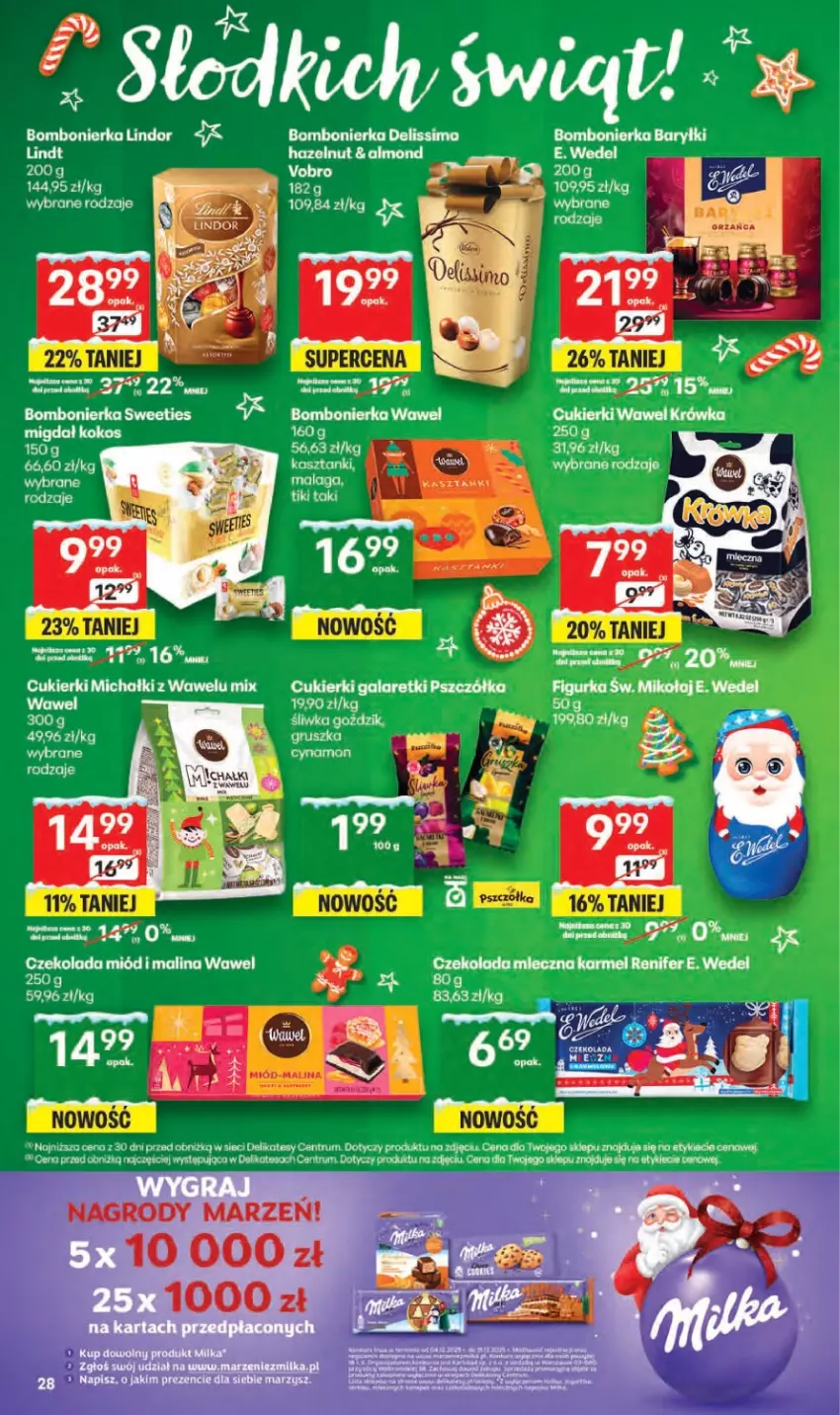 Gazetka promocyjna Delikatesy Centrum - Franczyza DC50 Czwartek - ważna 11.12 do 17.12.2025 - strona 28 - produkty: Cukier, Cukierki, Deliss, E. Wedel, Kokos, Rum, Wawel