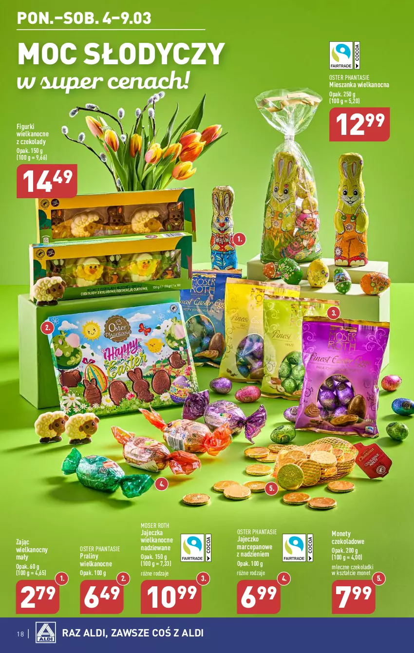 Gazetka promocyjna Aldi - Pełna oferta - ważna 04.03 do 09.03.2024 - strona 18 - produkty: Moser Roth, Praliny, Ser