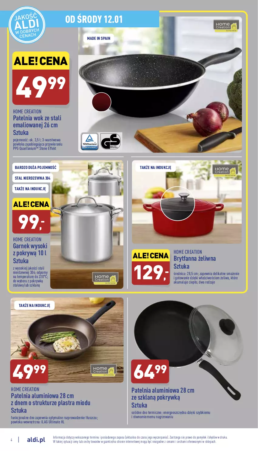 Gazetka promocyjna Aldi - Katalog Moda i Dom - ważna 12.01 do 15.01.2022 - strona 4 - produkty: Fa, Garnek, Patelnia, Por, Sok