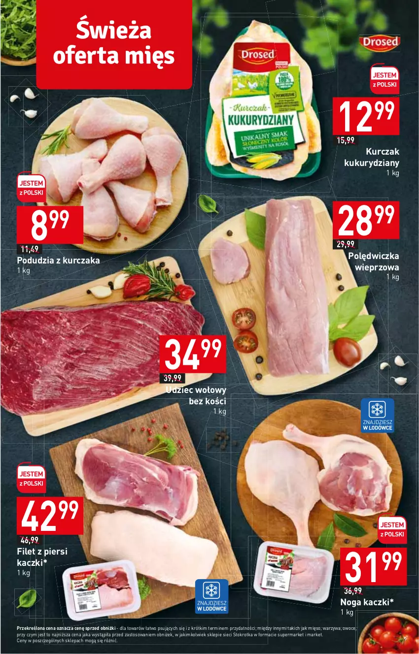 Gazetka promocyjna Stokrotka - Supermarket - ważna 05.10 do 11.10.2023 - strona 11 - produkty: Filet z piersi kaczki, Kurczak, Mięso, Owoce, Polędwiczka wieprzowa, Udziec wołowy, Warzywa