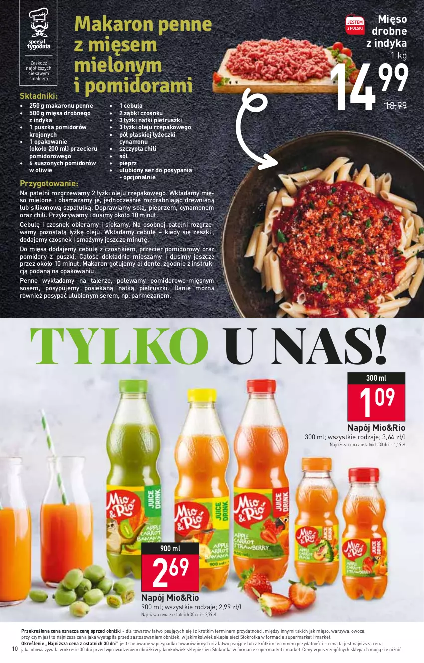 Gazetka promocyjna Stokrotka - Supermarket - ważna 05.10 do 11.10.2023 - strona 12 - produkty: Cebula, Czosnek, Makaron, Mięso, Mięso mielone, Napój, Olej, Owoce, Parmezan, Penne, Pieprz, Pomidory, Ser, Sól, Sos, Talerz, Warzywa