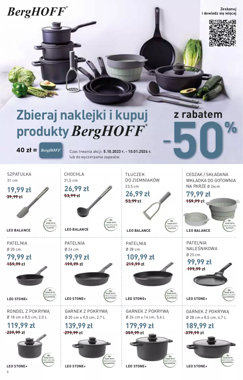 Gazetka promocyjna Stokrotka - Supermarket - ważna 05.10 do 11.10.2023 - strona 7 - produkty: Cedzak, Garnek, Garnek z pokrywą, Klej, Patelnia, Rondel, Szpatułka, Tłuczek