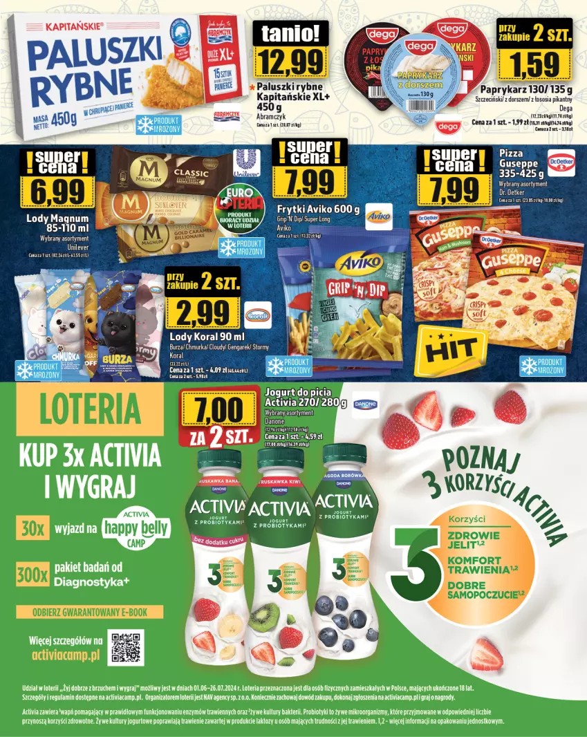 Gazetka promocyjna Topaz - Gazetka - ważna 20.06 do 26.06.2024 - strona 13 - produkty: Dega, Dr. Oetker, Frytki, Lody, Paluszki rybne