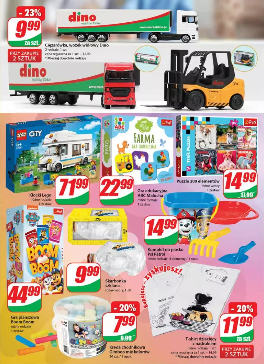 Gazetka promocyjna Dino - Gazetka - ważna 01.06 do 07.06.2022 - strona 19 - produkty: Chodnik, Gra, Klocki, LANA, LEGO, Puzzle, Wózek