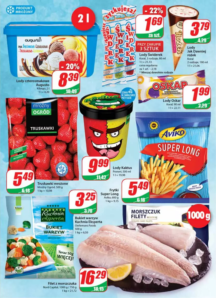 Gazetka promocyjna Dino - Gazetka - ważna 01.06 do 07.06.2022 - strona 9 - produkty: Bukiet, Bukiet warzyw, Filet z morszczuka, Frytki, Kaktus, Kuchnia, Lody, Ogród, Truskawki