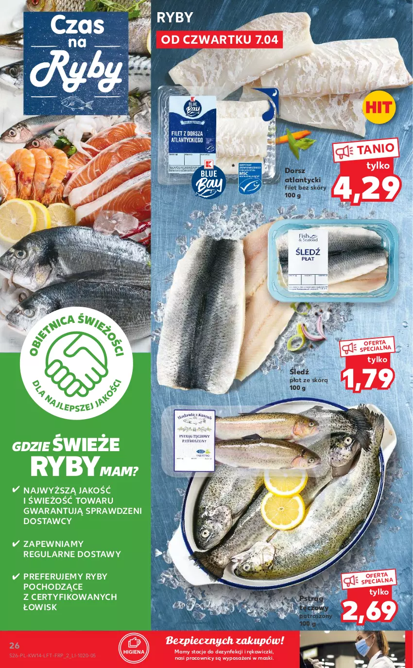 Gazetka promocyjna Kaufland - OFERTA TYGODNIA - ważna 07.04 do 12.04.2022 - strona 26 - produkty: Dorsz, Piec, Pstrąg, Pstrąg tęczowy