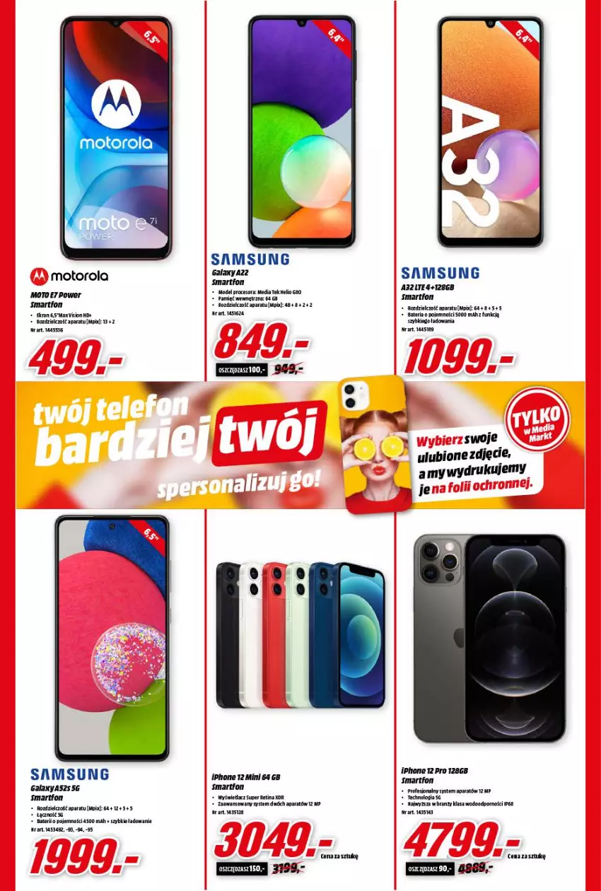 Gazetka promocyjna Media Markt - Gazetka Media Markt - ważna 15.09 do 22.09.2021 - strona 6 - produkty: Bateria, Gala, Helio, IPhone 12, Motorola, Por, Procesor, Samsung, Smartfon