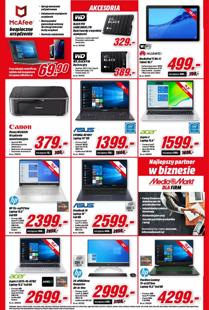 Gazetka promocyjna Media Markt - Gazetka Media Markt - ważna 15.09 do 22.09.2021 - strona 7 - produkty: Gra, Grafika, Gry, HP, Huawei, Intel, Lack, Piec, Por, Procesor, Radeon, Sok, Sos, Tablet, Top