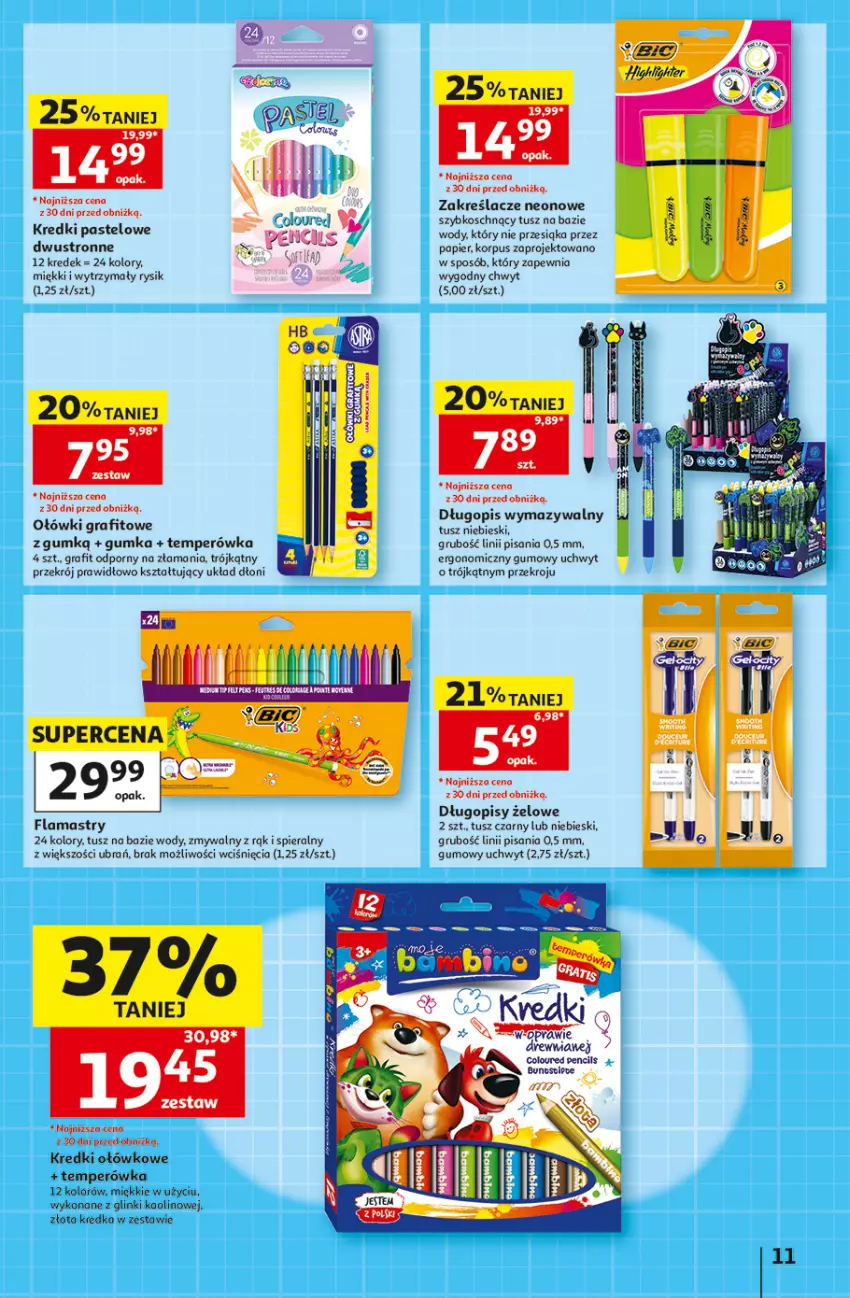 Gazetka promocyjna Auchan - Gazetka 30 Lat Hipermarket Auchan - ważna 10.09 do 16.09.2026 - strona 11 - produkty: Długopis, Flamastry, Gra, Kredka, Papier, Por, Tusz