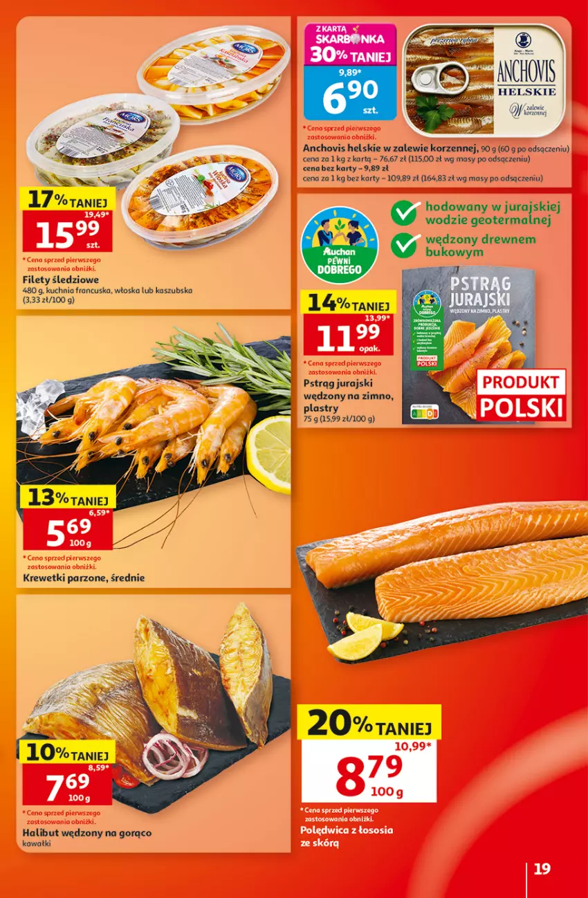 Gazetka promocyjna Auchan - Gazetka 30 Lat Hipermarket Auchan - ważna 10.09 do 16.09.2026 - strona 19 - produkty: Halibut, Kawa, Krewetki, Kuchnia, Pstrąg, Rum
