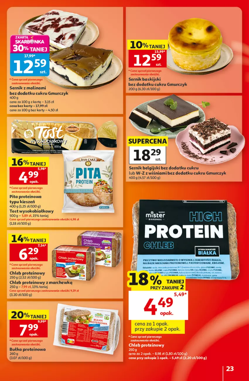 Gazetka promocyjna Auchan - Gazetka 30 Lat Hipermarket Auchan - ważna 10.09 do 16.09.2026 - strona 23 - produkty: Bułka, Chleb, Chleb proteinowy, Fa, LG, Ser, Sok