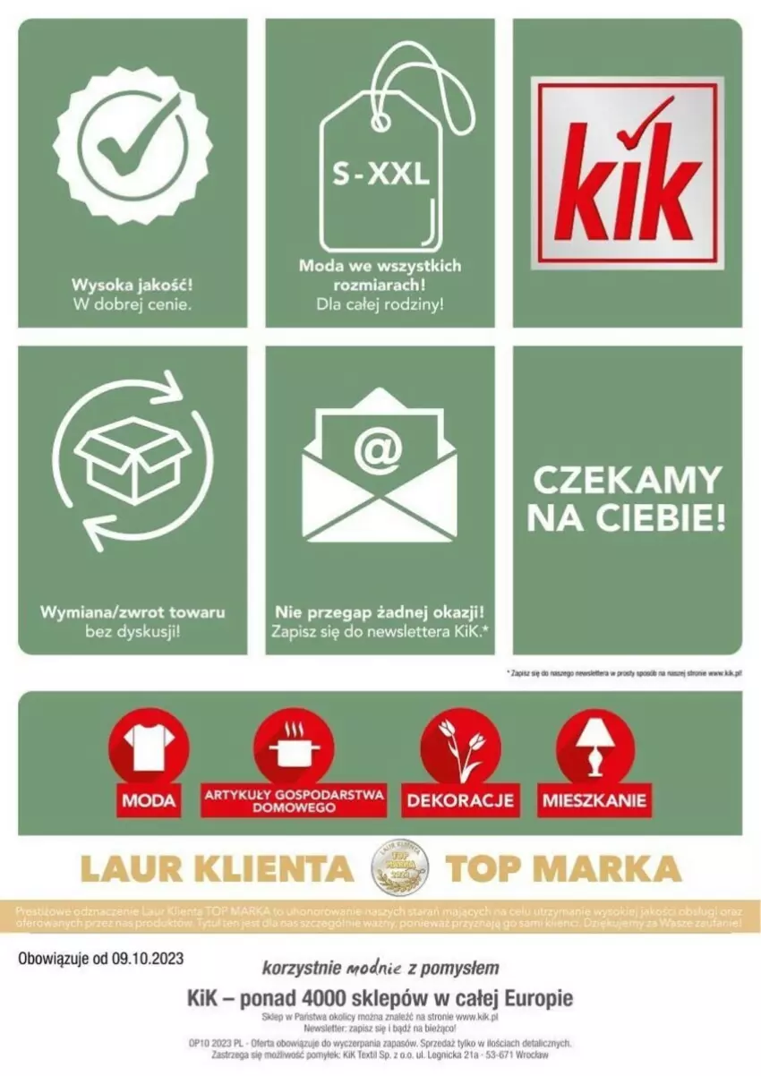 Gazetka promocyjna Kik - ważna 09.10 do 15.10.2023 - strona 19 - produkty: LG, Moda, Sok, Tera