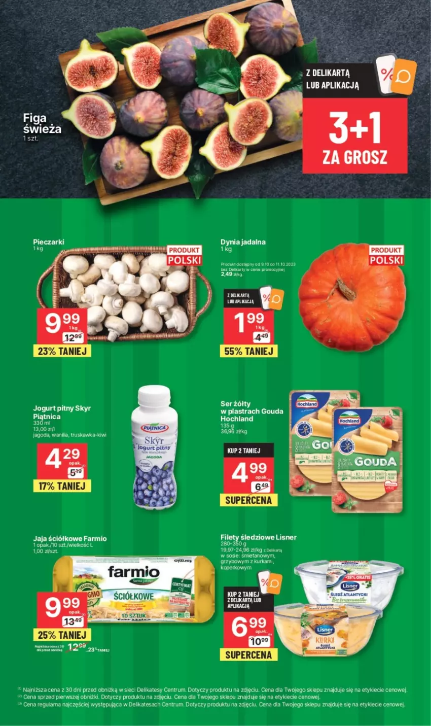 Gazetka promocyjna Delikatesy Centrum - Gazetka DC39 pon-sr - ważna 09.10 do 11.10.2023 - strona 5 - produkty: Fa, Gouda, Hochland, Jaja, Jogurt, Jogurt pitny, Kiwi, Lisner, Piątnica, Piec, Rum, Sos