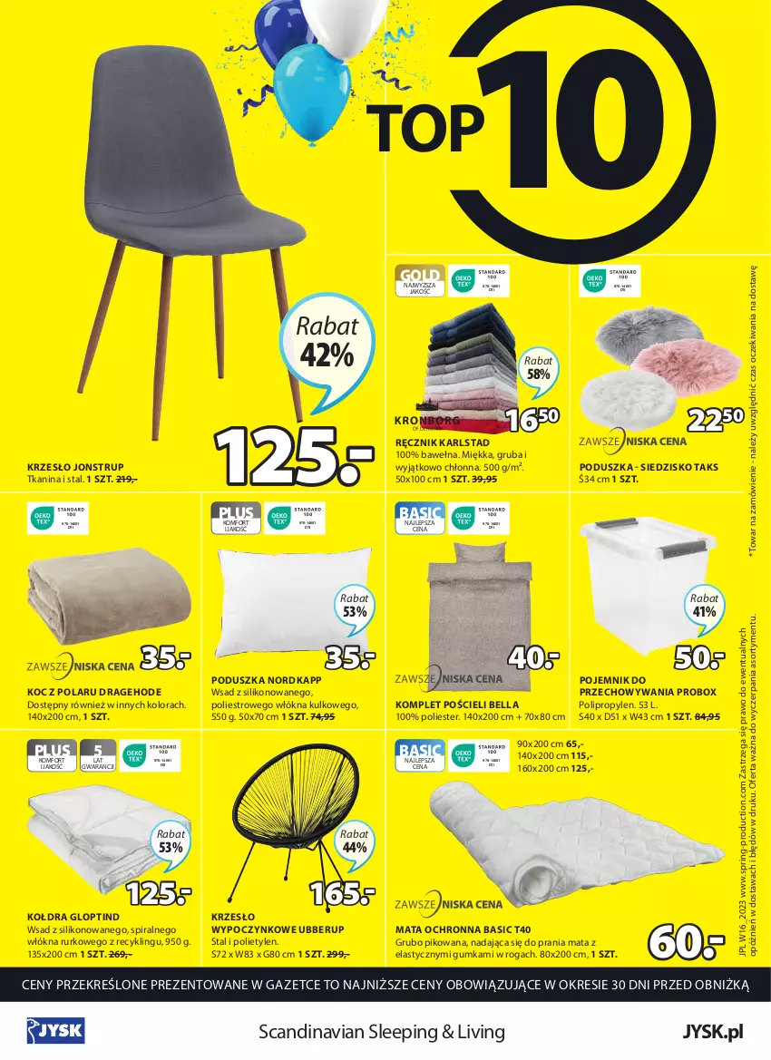 Gazetka promocyjna Jysk - Oferta tygodnia - ważna 12.04 do 16.05.2023 - strona 25 - produkty: Bell, Bella, Koc, Kołdra, Komplet pościeli, Krzesło, Mata ochronna, Poduszka, Pojemnik, Pojemnik do przechowywania, Pościel, Ręcznik, Siedzisko, Top, Wełna