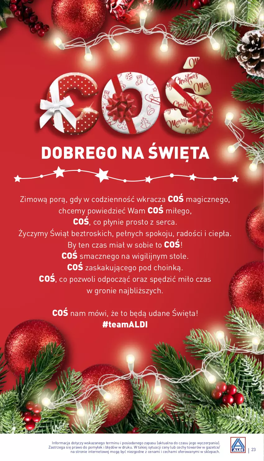 Gazetka promocyjna Aldi - Katalog spożywczy - ważna 20.12 do 24.12.2021 - strona 23 - produkty: JBL, Por, Ser