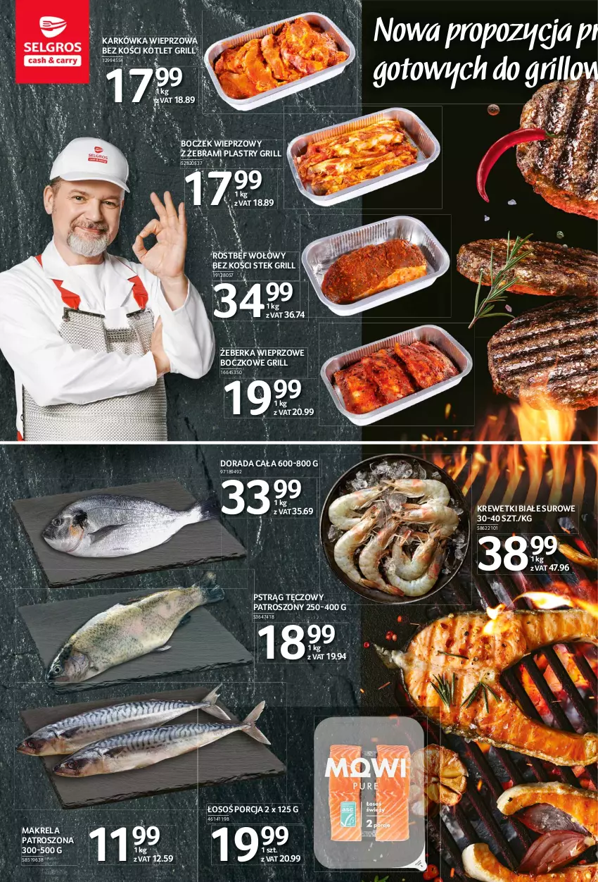 Gazetka promocyjna Selgros - Katalog eksperci od świeżości - ważna 08.03 do 04.08.2021 - strona 2 - produkty: Boczek, Boczek wieprzowy, Grill, Karkówka wieprzowa, Kotlet, Krewetki, Por, Pstrąg, Pstrąg tęczowy, Rostbef, Stek