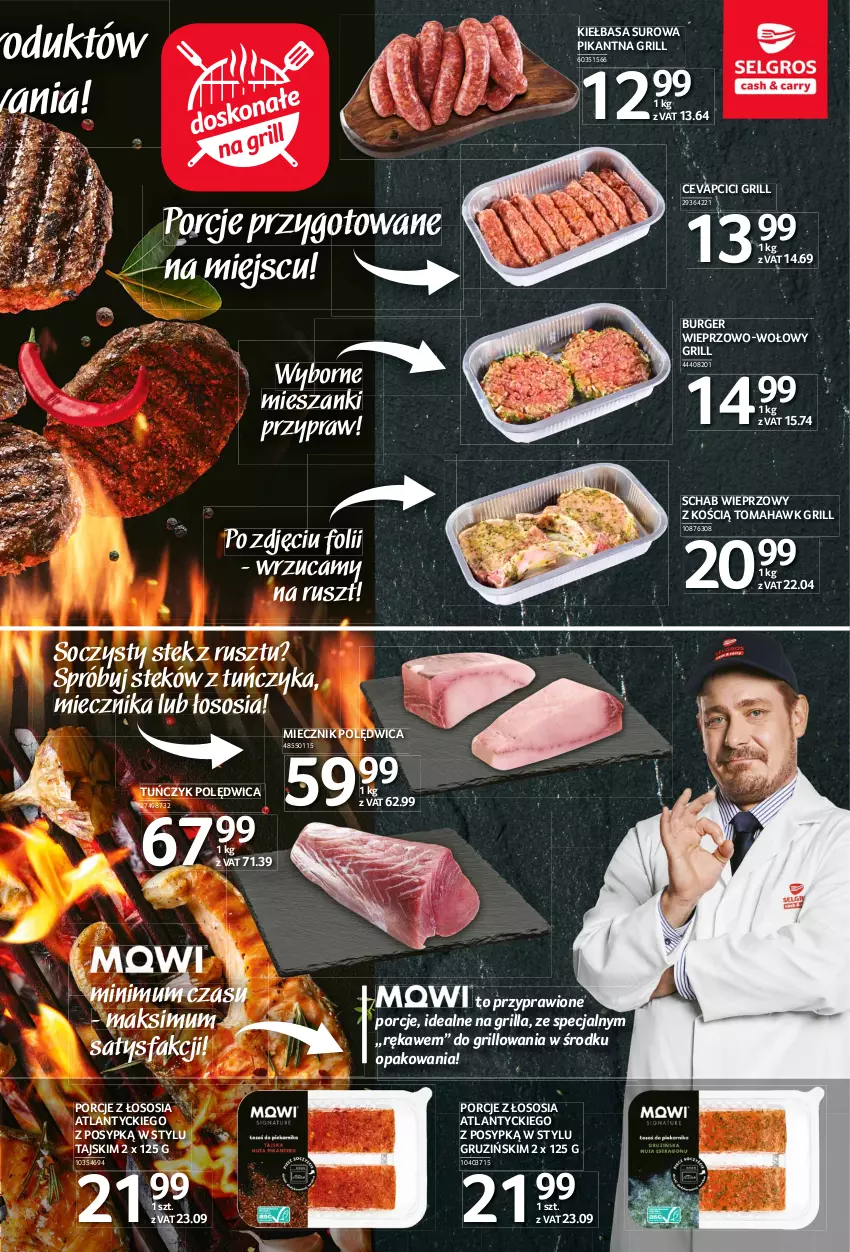 Gazetka promocyjna Selgros - Katalog eksperci od świeżości - ważna 08.03 do 04.08.2021 - strona 3 - produkty: Burger, Fa, Grill, Kiełbasa, Miecz, Miecznik, Polędwica, Por, Schab wieprzowy, Sos, Stek, Tuńczyk