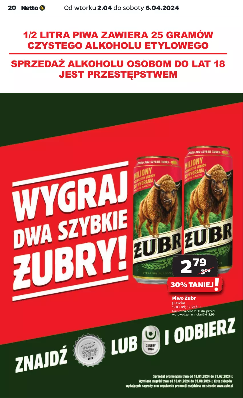 Gazetka promocyjna Netto - Artykuły spożywcze - ważna 02.04 do 06.04.2024 - strona 20 - produkty: Gra, Piwa, Piwo