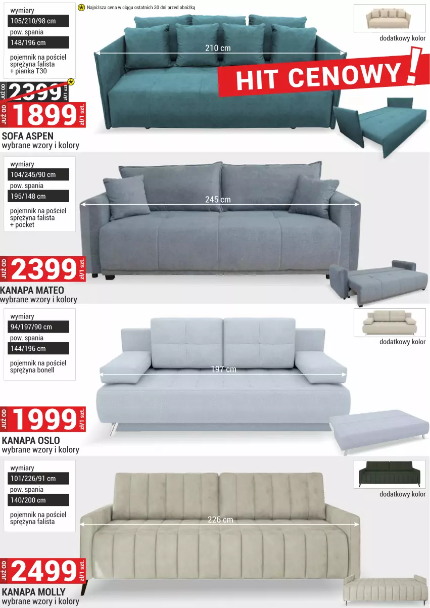 Gazetka promocyjna Merkury Market - ważna 01.06 do 30.06.2025 - strona 11 - produkty: Fa, Kanapa, Pojemnik, Pościel, Sofa