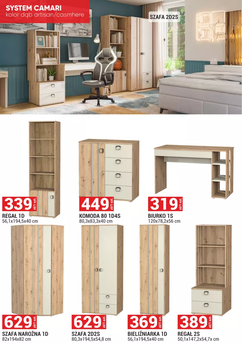 Gazetka promocyjna Merkury Market - ważna 01.06 do 30.06.2025 - strona 20 - produkty: Biurko, Fa, Komoda, Moda, Regał, Szafa