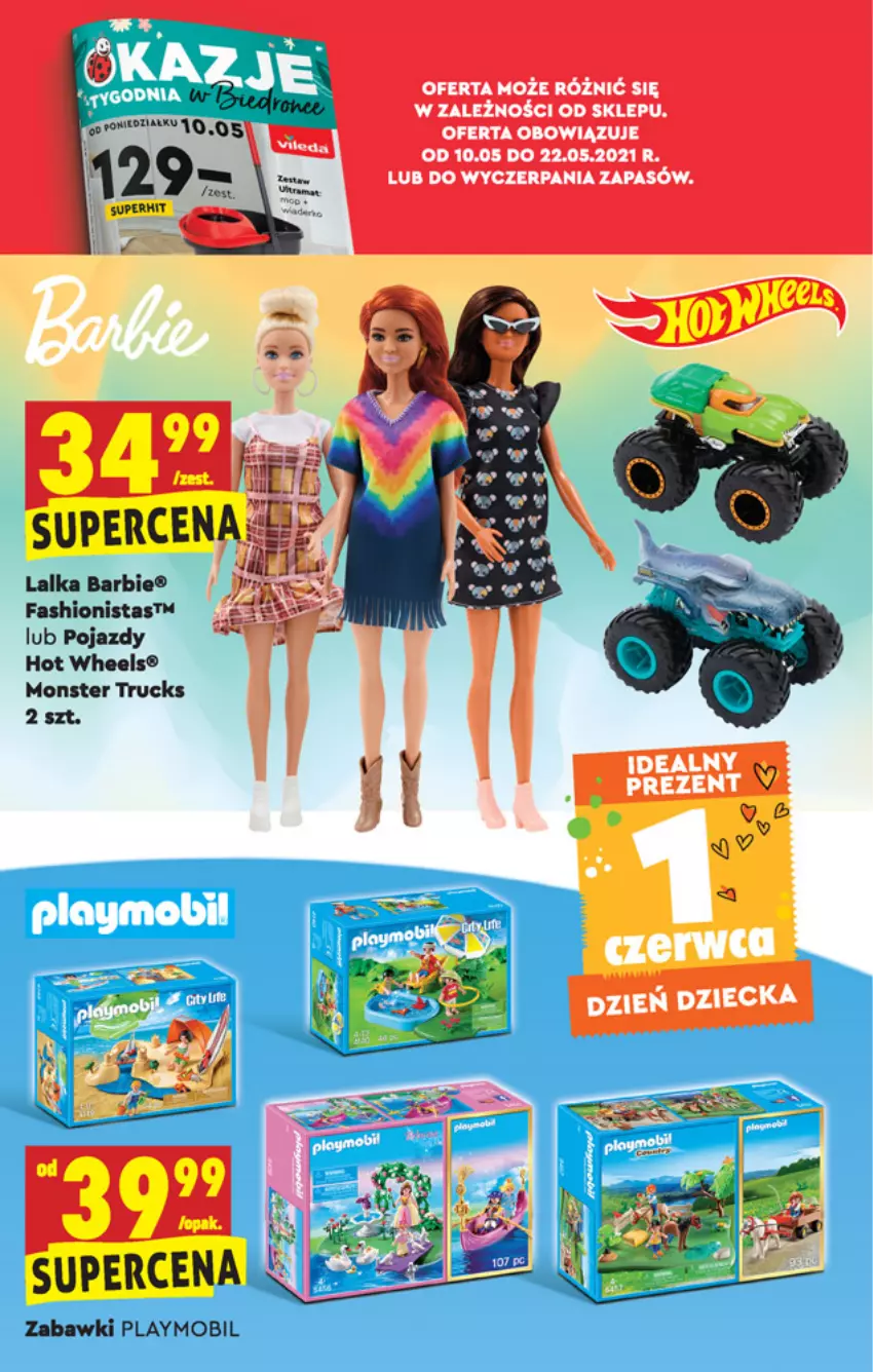 Gazetka promocyjna Biedronka - W tym tygodniu PN - ważna 10.05 do 15.05.2021 - strona 55 - produkty: Barbie, Fa, Hot Wheels, Lalka, Mobil, Monster truck, Playmobil