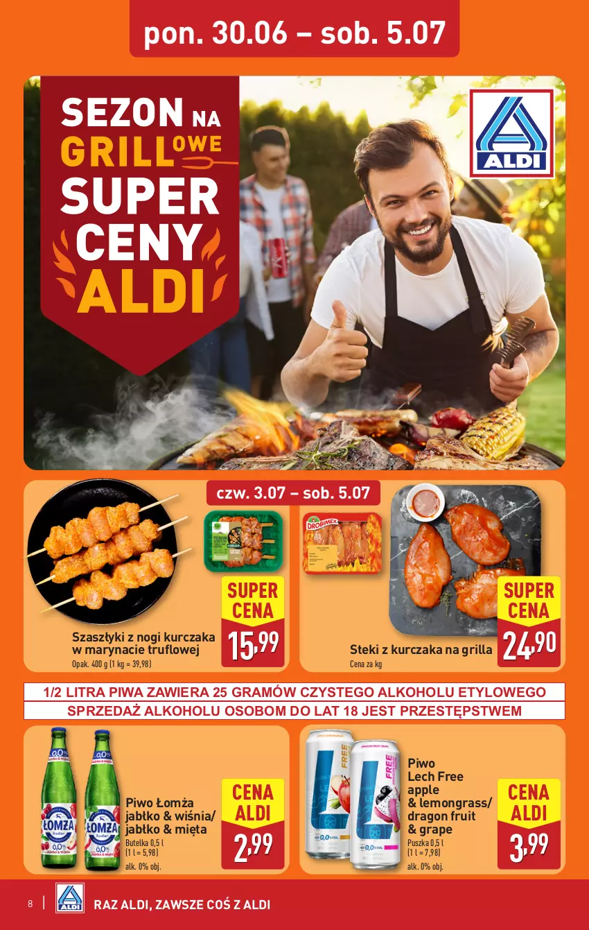 Gazetka promocyjna Aldi - Pełna oferta - ważna 30.06 do 05.07.2025 - strona 8 - produkty: Gra, Grill, Kurczak, Mięta, Piwa, Piwo, Stek