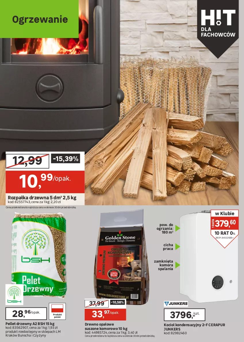 Gazetka promocyjna Leroy Merlin - Gazetka Leroy Merlin - ważna 28.01 do 24.02.2026 - strona 30 - produkty: Ceresit, Drewno opałowe, Fa, Finish, Gra, Klej, Koc, LANA, Ogrzewanie, Pellet, Por, Pur, Tran, Zaprawa klejowa