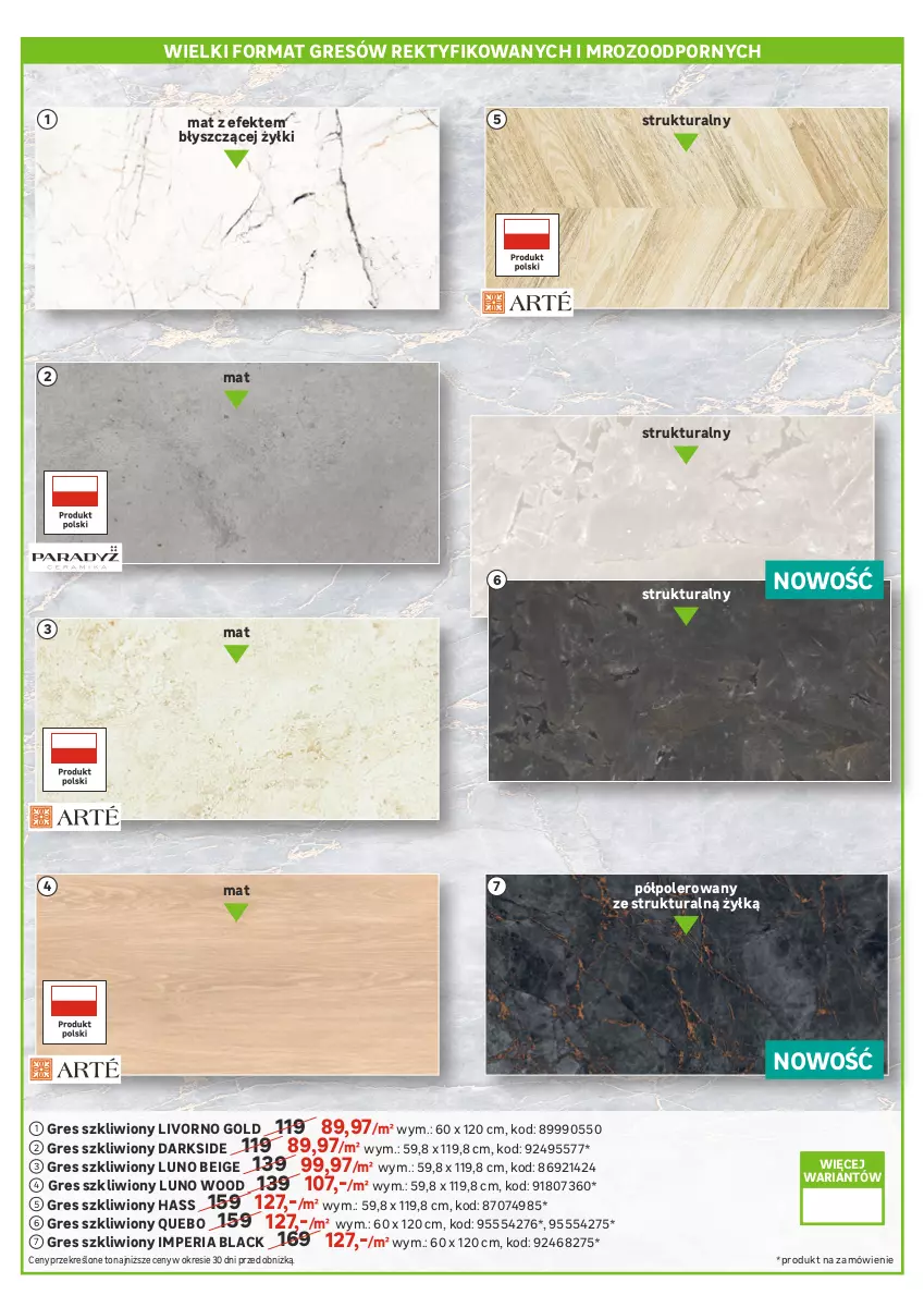 Gazetka promocyjna Leroy Merlin - Gazetka Leroy Merlin - ważna 28.01 do 24.02.2026 - strona 8 - produkty: Astor, Glazura, Gra, Gres, Gres szkliwiony, Lack, Lazur, Por, Ser