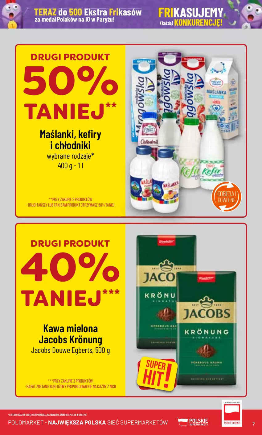 Gazetka promocyjna PoloMarket - Gazetka pomocyjna - ważna 07.08 do 13.08.2024 - strona 7 - produkty: Jacobs, Jacobs Krönung, Kawa, Kawa mielona, Kefir, Lanki, Por, Ryż, Tera