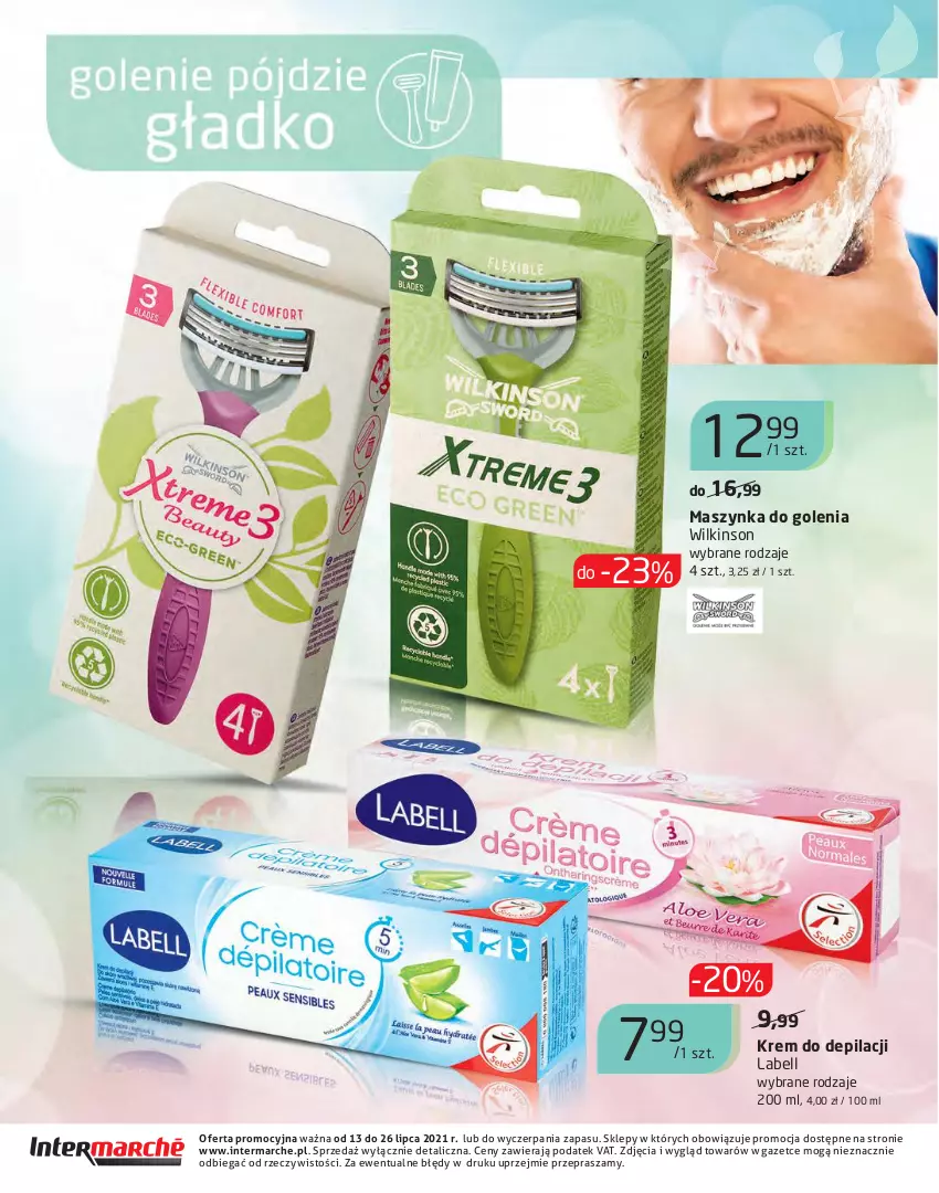 Gazetka promocyjna Intermarche - Chemia - ważna 13.07 do 26.07.2021 - strona 12 - produkty: Bell, Krem do depilacji, Maszynka, Maszynka do golenia, Szynka