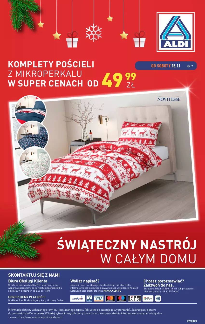 Gazetka promocyjna Aldi - Artykuły przemysłowe i tekstylia - ważna 22.11 do 25.11.2023 - strona 15 - produkty: Biuro, O nas, Por, Pościel