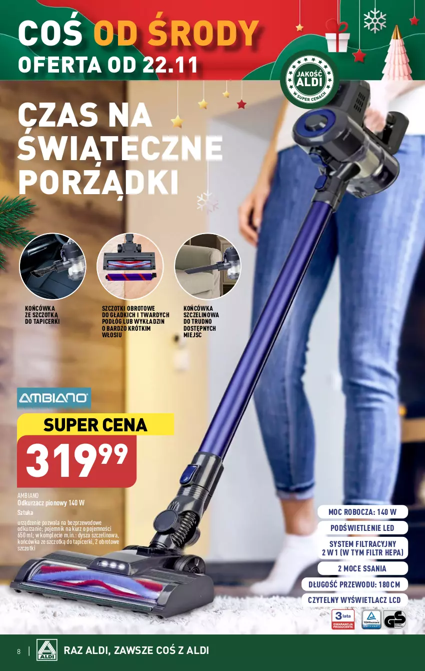 Gazetka promocyjna Aldi - Artykuły przemysłowe i tekstylia - ważna 22.11 do 25.11.2023 - strona 8 - produkty: Odkurzacz, Pojemnik, Por