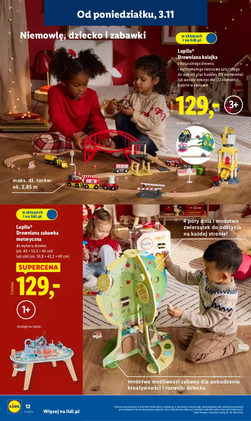 Gazetka promocyjna Lidl - GAZETKA - ważna 03.11 do 07.11.2025 - strona 16 - produkty: Drewniana kolejka, Kolejka, Olej, Por, Stół, Zabawka