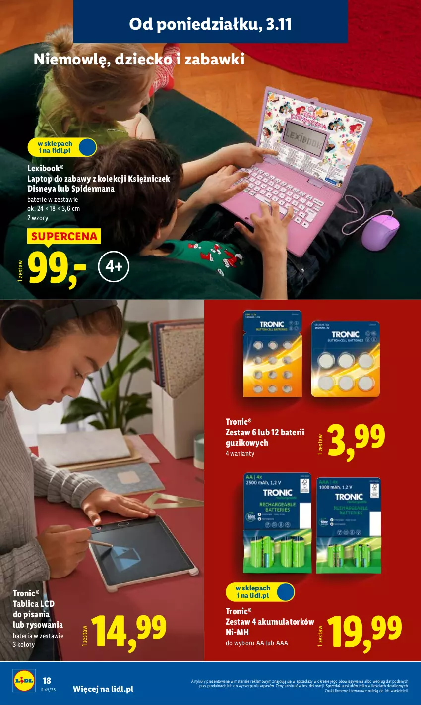 Gazetka promocyjna Lidl - GAZETKA - ważna 03.11 do 07.11.2025 - strona 22 - produkty: Akumulator, Bateria, Disney, Spiderman, Top