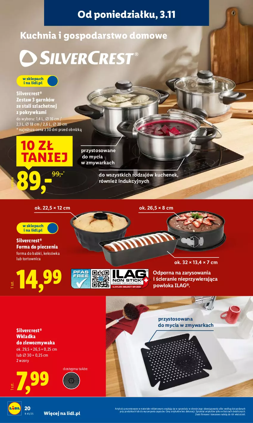 Gazetka promocyjna Lidl - GAZETKA - ważna 03.11 do 07.11.2025 - strona 24 - produkty: Forma do pieczenia, Keksówka, Kuchnia, Piec, Por, Silvercrest, Tortownica, Warka, Zlew, Zlewozmywak, Zmywarka