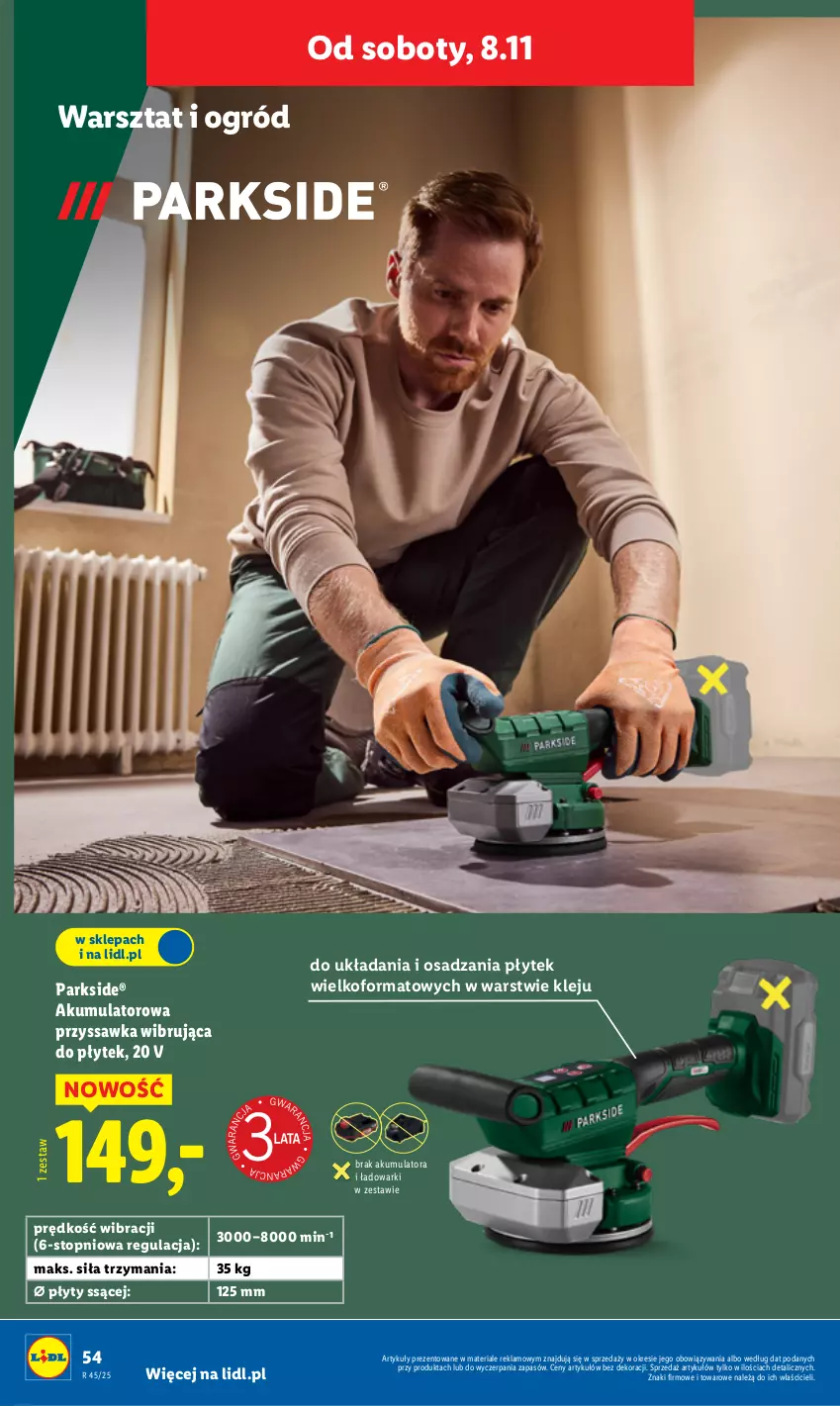 Gazetka promocyjna Lidl - GAZETKA - ważna 03.11 do 07.11.2025 - strona 58 - produkty: Akumulator, Klej, Ogród, Parkside, Top