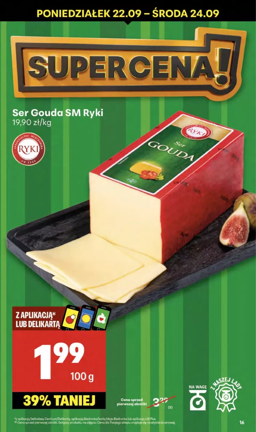 Gazetka promocyjna Delikatesy Centrum - Franczyza DC38 Czwartek - ważna 18.09 do 24.09.2025 - strona 16 - produkty: Dron, Gouda, Koc, Rum, Ser