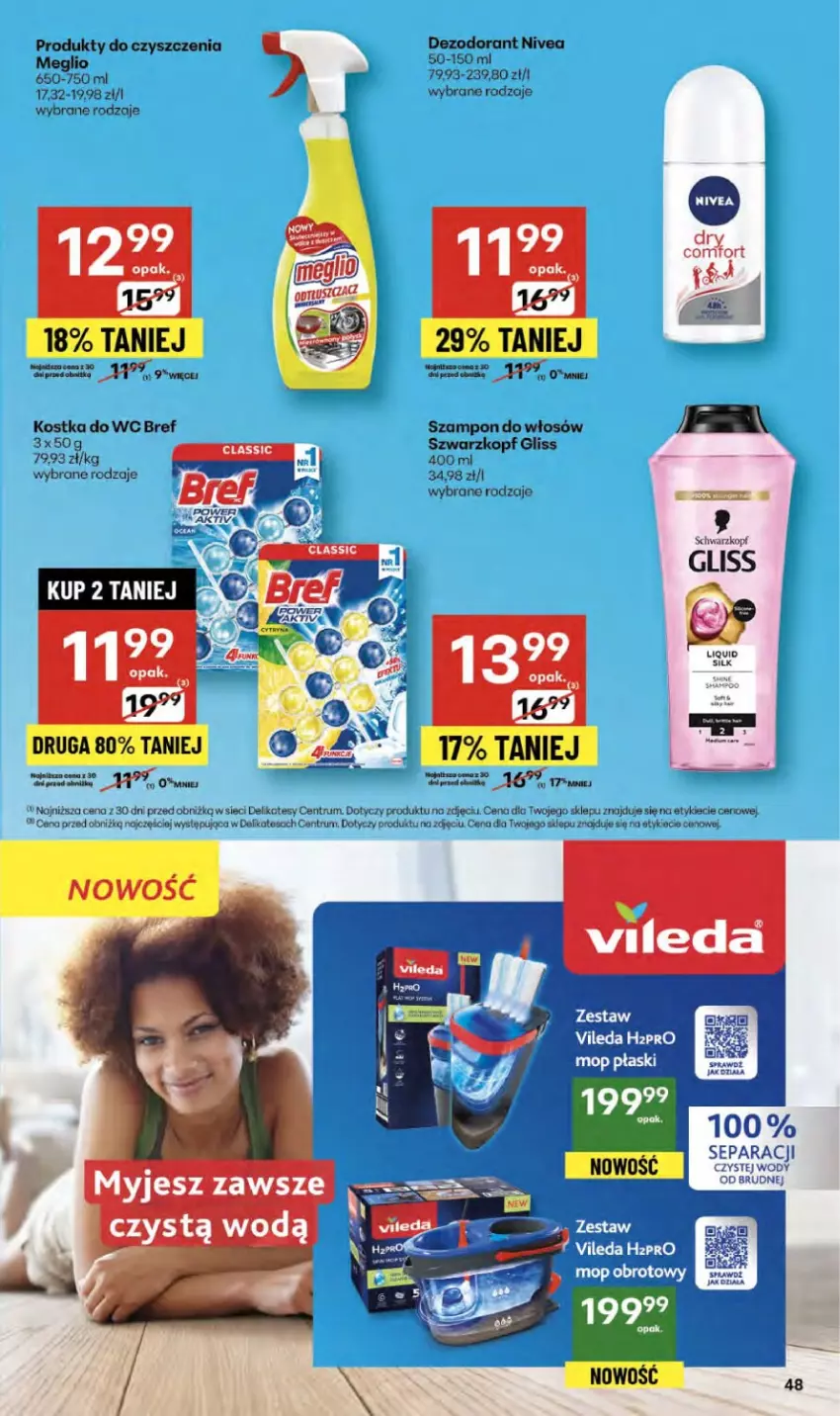 Gazetka promocyjna Delikatesy Centrum - Franczyza DC38 Czwartek - ważna 18.09 do 24.09.2025 - strona 48 - produkty: Bref, Dezodorant, Kostka do wc, Nivea, Rum, Szampon