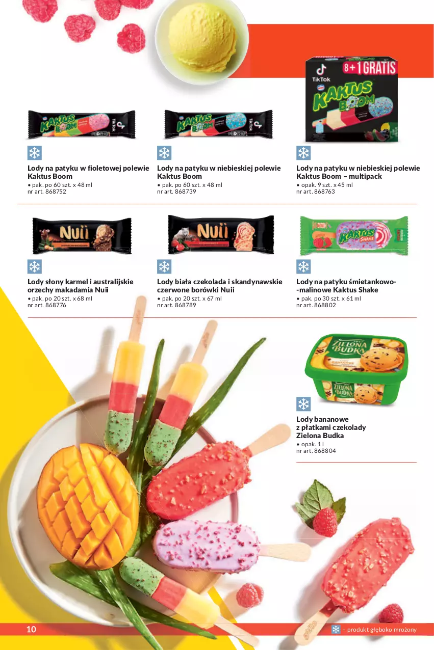 Gazetka promocyjna Makro - [Oferta specjalna] Lody, desery i dodatki - ważna 19.04 do 31.08.2022 - strona 10 - produkty: Czekolada, Kaktus, Lody, Zielona Budka