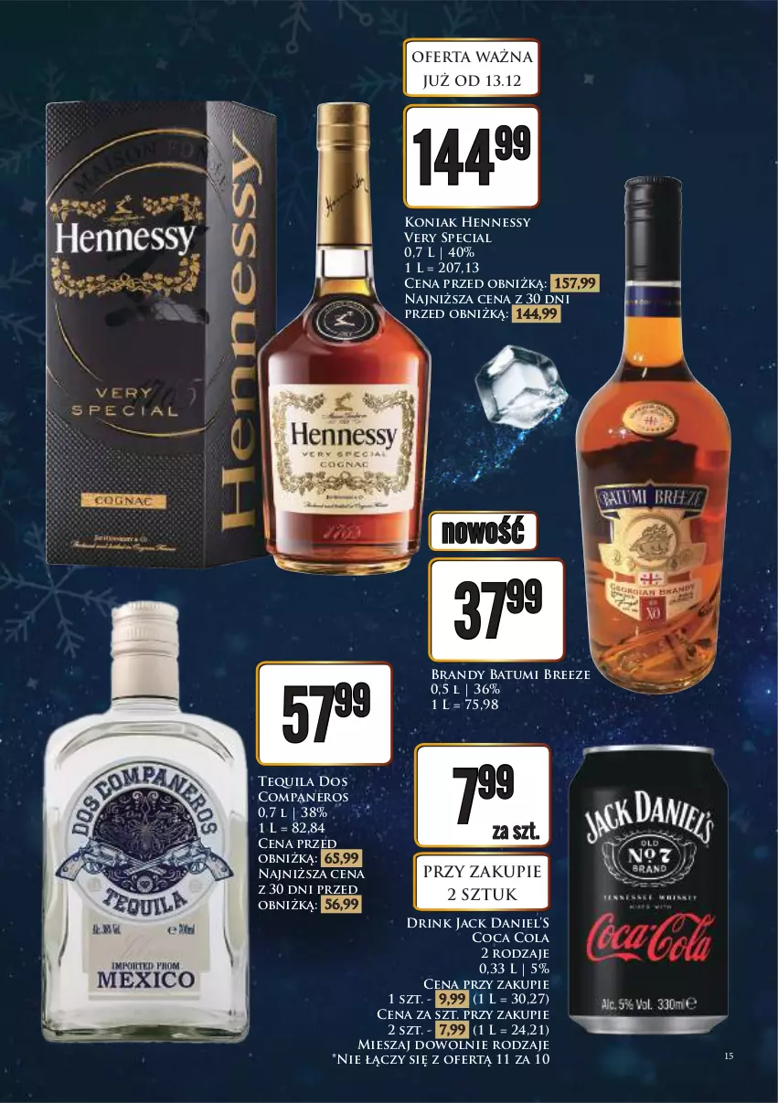 Gazetka promocyjna Dino - Katalog alkoholowy / grudzień 2024 - ważna 16.12 do 24.12.2024 - strona 15 - produkty: Brandy, Tequila