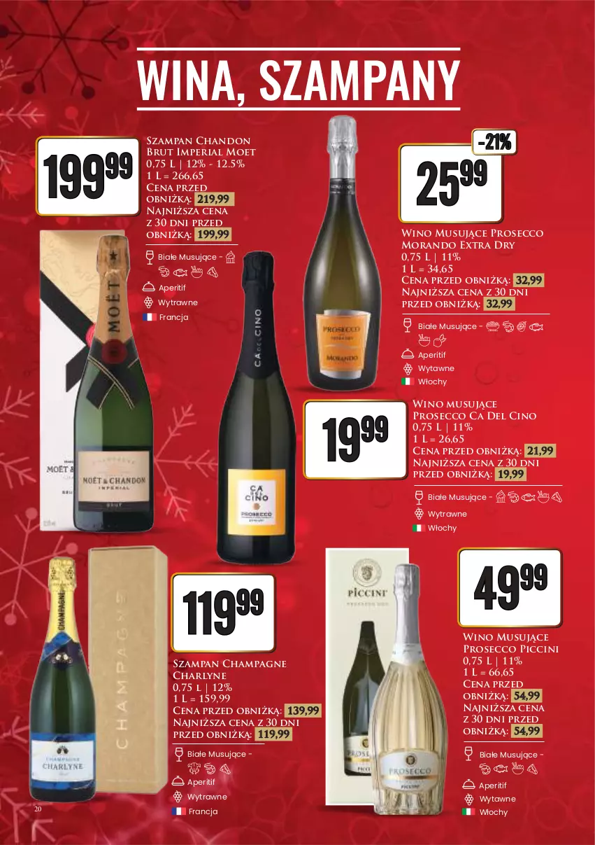 Gazetka promocyjna Dino - Katalog alkoholowy / grudzień 2024 - ważna 16.12 do 24.12.2024 - strona 20 - produkty: Mus, Prosecco, Wino, Wino musujące