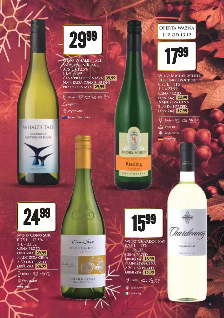 Gazetka promocyjna Dino - Katalog alkoholowy / grudzień 2024 - ważna 16.12 do 24.12.2024 - strona 29 - produkty: Chardonnay, Sauvignon Blanc, Wino