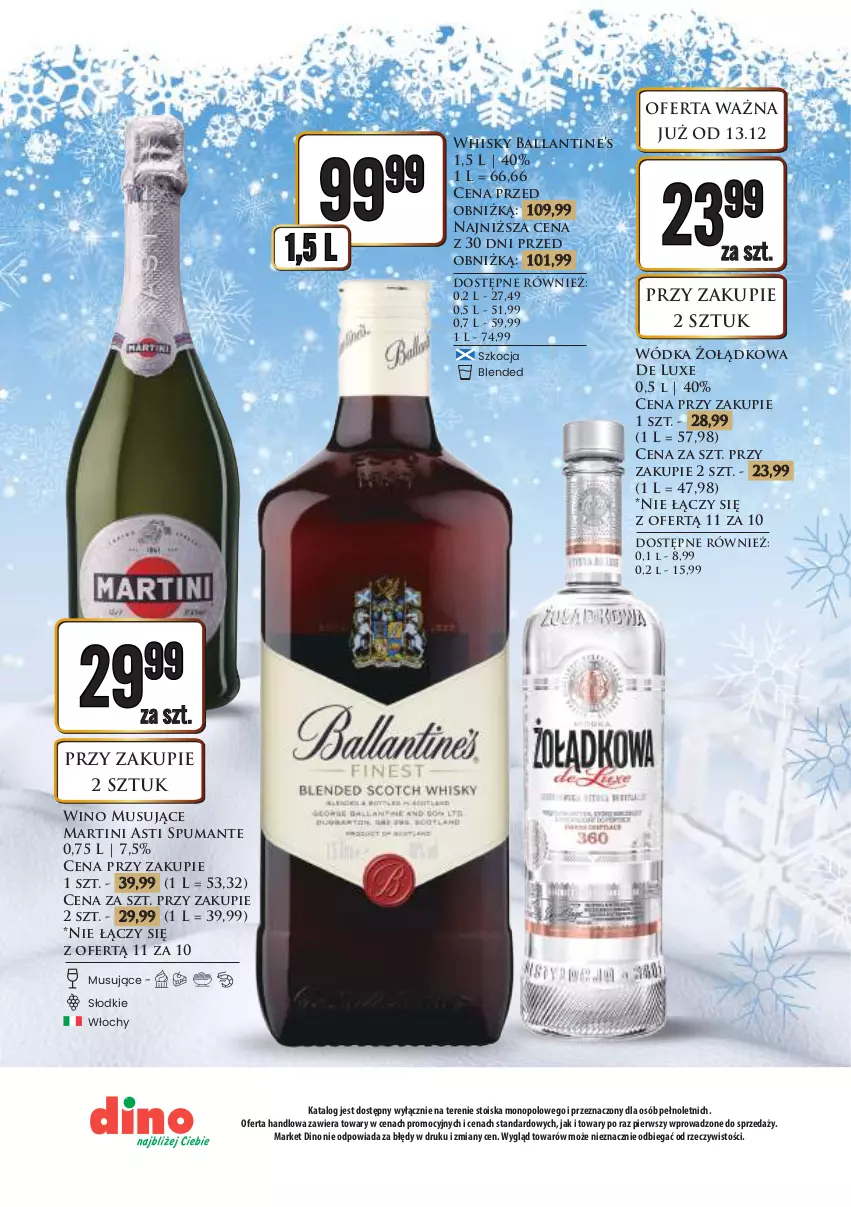 Gazetka promocyjna Dino - Katalog alkoholowy / grudzień 2024 - ważna 16.12 do 24.12.2024 - strona 32 - produkty: Koc, Martini, Mus, Puma, Whisky, Wino, Wino musujące, Wódka