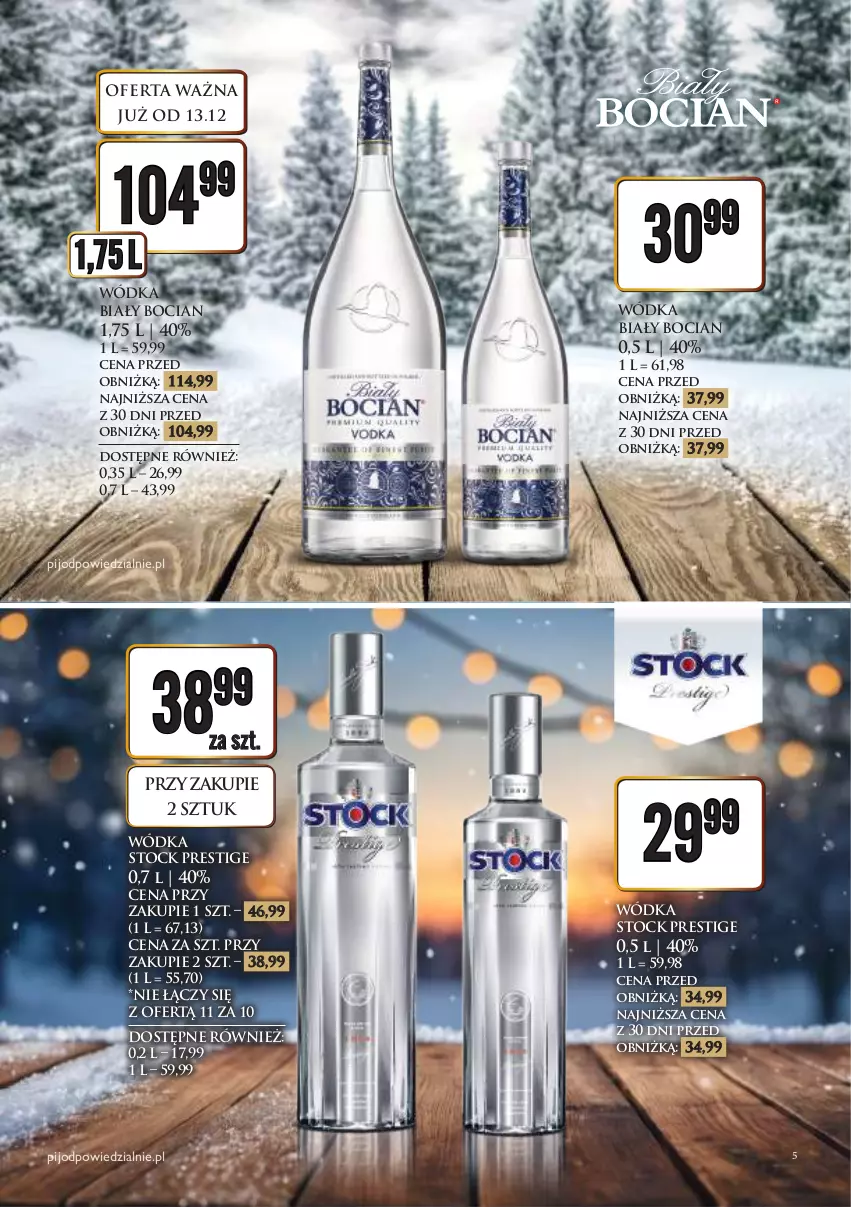 Gazetka promocyjna Dino - Katalog alkoholowy / grudzień 2024 - ważna 16.12 do 24.12.2024 - strona 5 - produkty: Biały Bocian, Stock, Wódka